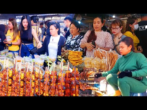 Countryside Best Street Food @Oudong Resort - Khmer Cake, Dessert, Fruit, Frog, Chicken, Bee, & More