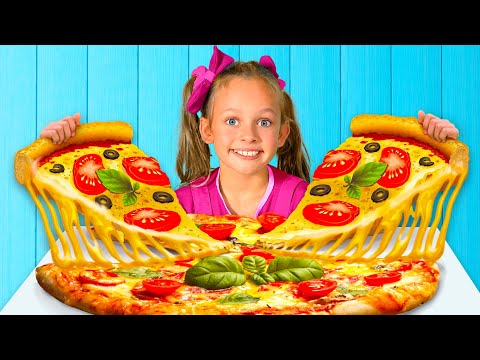 Pizza Song + More Songs for children with Maya and Mary