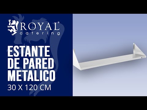 vídeo - Estante de pared metalico - 30 x 120 cm