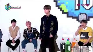 Download lagu Wanna One's Bae Jinyoung Playing game and dancing BTS's song mp3