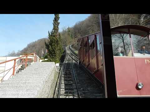 Standseilbahn Funicolare Monte Bre Sektion 2 Lugano Tessin Schweiz