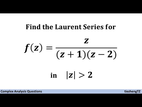 [Complex Analysis] Find the Laurent Series for z/(z+1)(z-2) when |z| is greater than 2
