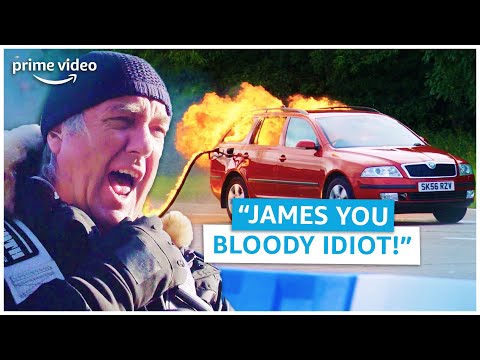 Refueling while driving, will that work? | The Grand Tour | Amazon Prime Video NL