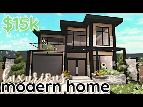 Luxurious 15k Bloxburg Modern House Build: 2 Story *WITH VOICE*