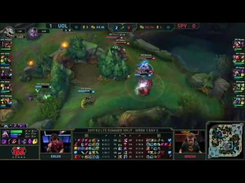 SPY vs UOL Highlights Game 2 EU LCS SUMMER 2017 Splyce vs Unicorns of Love by Onivia