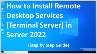 How to Install Remote Desktop Services "RDS"  (Terminal Server) in Server 2022 !! Complete Setup !!