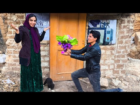 young man proposes to a homeless mother, shocking her."