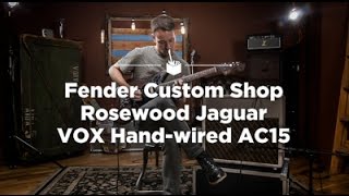 Video thumbnail for Secret Stash: Brian's Rosewood Fender Jaguar/Hand-wired VOX AC15 | CME Gear Demo | Brian Westfall by Chicago Music Exchange