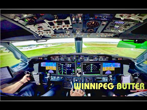 BOEING 737 MAX LANDING in Winnipeg ( 4K, FULL ATC )