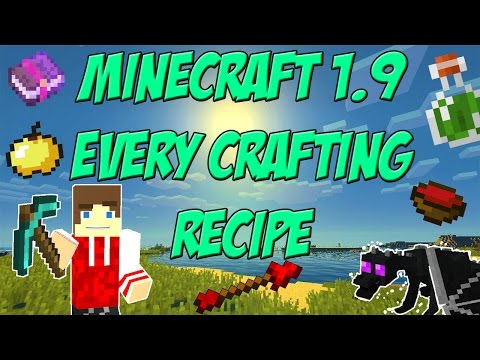 , title : 'Minecraft 1.9 Every Crafting Recipe & Information on Luck Potions, Enchantments and More'