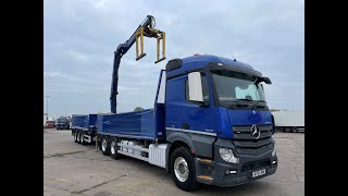 شاحنة مسطحة Mercedes-Benz ACTROS 2546 *EURO 6* 6X2 DRAWBAR OUTFIT BRICK GRAB &ndash; 2018 &ndash; AY18 | صورة 4 - Autoline