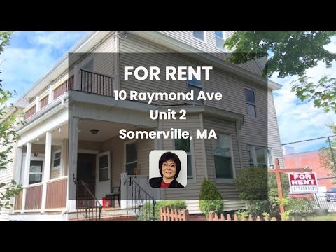 For Rent 10 Raymond Ave, Somerville, MA - Apartment Available 9/1/2023.