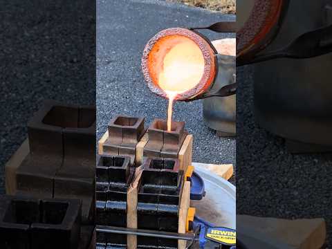 Casting Copper into Bars #copper #heinrichsmade #diy #howto