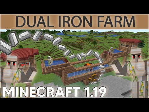 How to Build an EASY Minecraft 1.19 Iron Farm with DOUBLE Iron Golem Rates