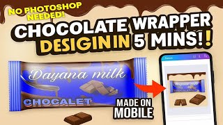 How to design a simple chocolate packet easy /@designlanka