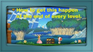 How to Get Fireworks And Free Items At The End Of Every Stage In New Super Mario Bros U!