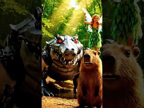 Capybara Couldn’t Find Her Robot Crocodile — Then the Twist Happened #animals #capybara
