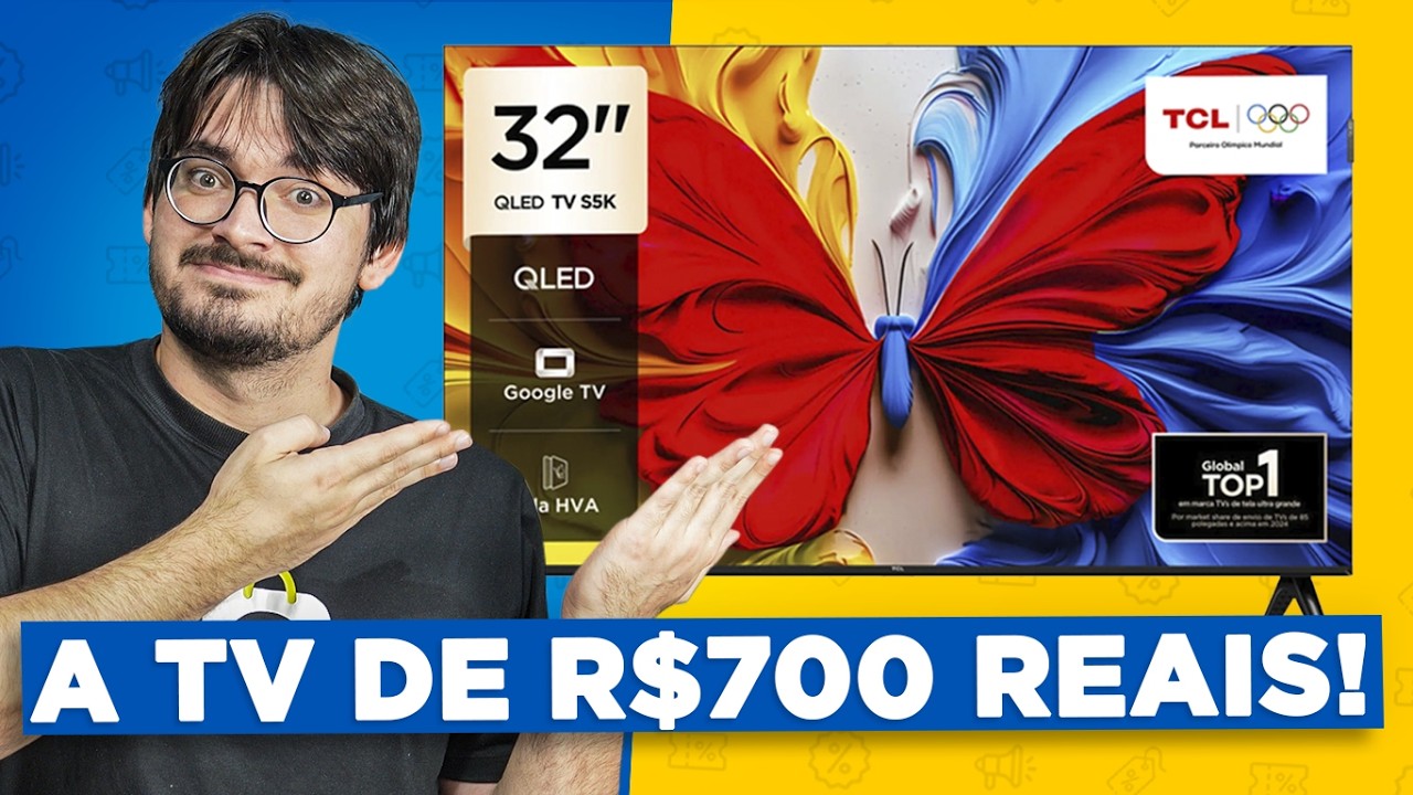 Miniatura da avaliação em vídeo de Smart TV TCL 40S5K 40 Polegadas Full HD QLED Google TV