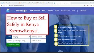 Buy Online and Sell Online Safely  - EscrowKenya Explained -