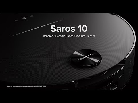 Roborock Saros 10 dulkių siurblys-robotas, Juodas video