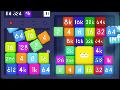 Merge Block 2048 Join Cube 3D (4k) Score.114324 Infinity Numberblocks Math Game Video