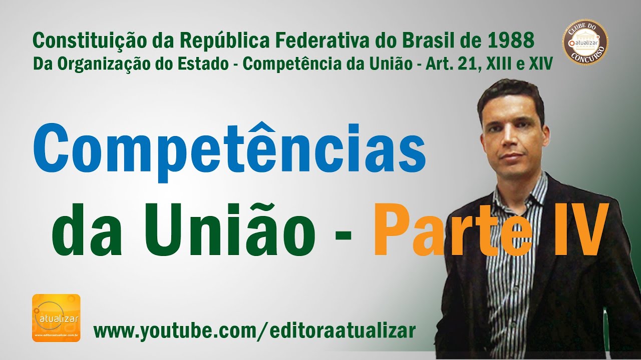 CF/88 - Arts. 21, XIII e XIV (Competência Exclusiva da União - Parte IV)