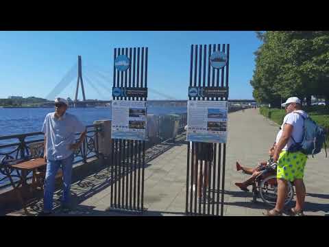 Latvia - Riga - 4K - Daugava River - 2022