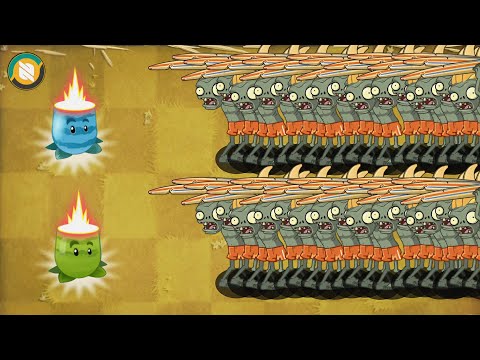Pvz 2 Reflourished - 100 Plants & 30 Plants Vs 200 Surfer Zombie !! Who Will Win?