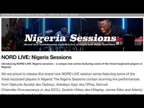 Ojekunle Ayodeji (Dejikeyz) BTS Nord Live -Nigeria Sessions. Thank u Nordkeyboards and everyone ❤️