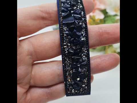 Браслет манжет синий авантюрин ночь Каира - фото 1 - id-p2868055382