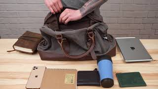 Дорожня сумка текстильна 20169 Vintage сіра