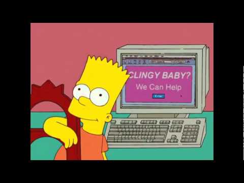Marge Simpson Uses A Computer