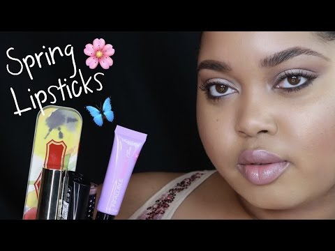 Best SPRING Drugstore Lipsticks | KelseeBrianaJai ♡ Video