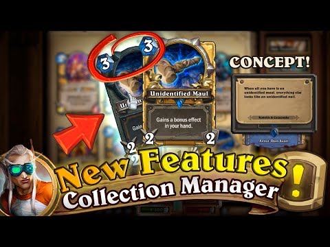 New Hearthstone Collection Manager Features: Game Concept, Golden and Regular Cards in One Slot Video