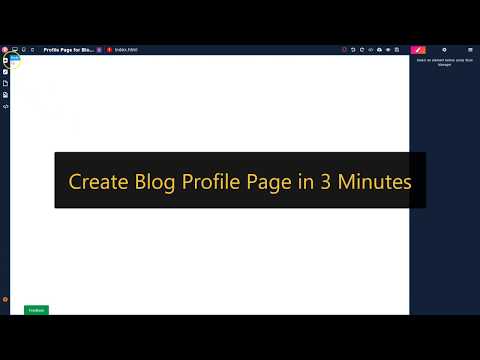 Create a Blog Profile Page in 3 Minutes  | Gridbox + Bootstrap 4