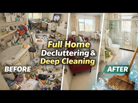 Full Home Decluttering & Deep Cleaning 🧹 | Extreme Mess to Spotless | Stress Relief Cleaning