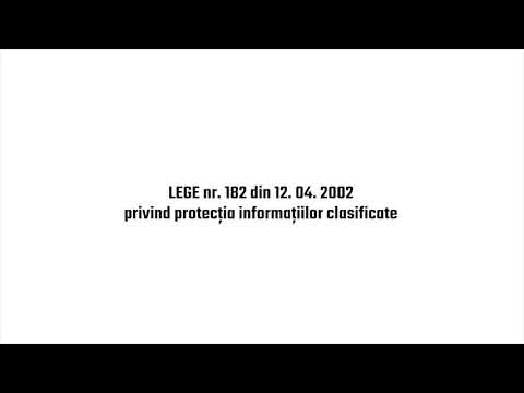 , title : 'LEGE nr. 182 din 12. 04. 2002 privind protecția informațiilor clasificate (Audio HD)'