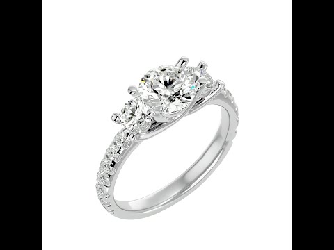 Inel de Logodna Trilogy Aur Alb 18k Diamante Naturale - Arina