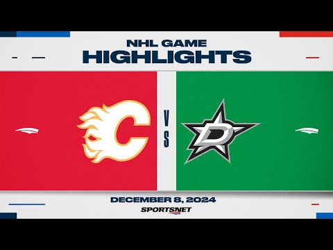 NHL Highlights | Flames vs. Stars - December 8, 2024