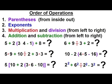 ALGEBRA & PRE-ALGEBRA REVIEW: Ch 1 (3 of 53) Order of Operations