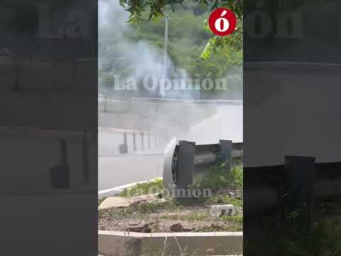 Así fue la detonación controlada de un artefacto explosivo en la vía Cúcuta - El Zulia