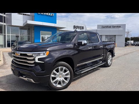 2022 Chevrolet Silverado 1500 Crew Cab Short Box 4-Wheel Drive High Country in Blue for sale at Boyer Chevrolet Lindsay Ltd. in Lindsay, ON