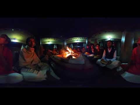 Children doing Yagya at Vedic Ashram: 5.30 AM