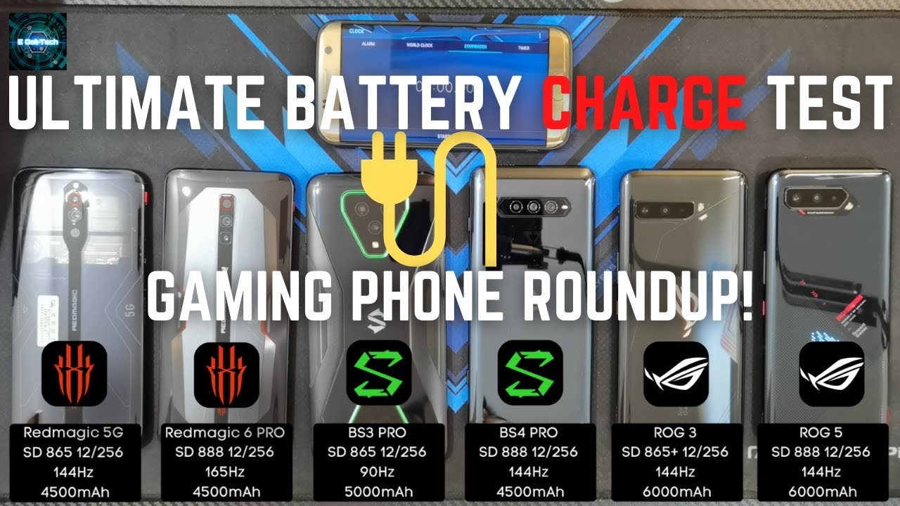 ROG Phone 5 vs RedMagic 6 Pro vs Black Shark 4 Pro BATTERY CHARGE TEST! WHO CHARGES FASTER?