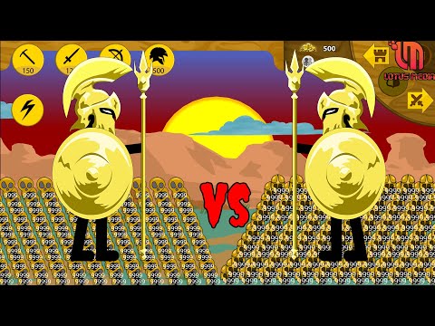 9999 GOLDEN SPEARTON VS 9999 GOLDEN SPARTAN | STICK WAR LEGACY - KASUBUBKTQ