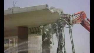 preview picture of video 'Al Fahjan at work Demolishing of Bridge 3'