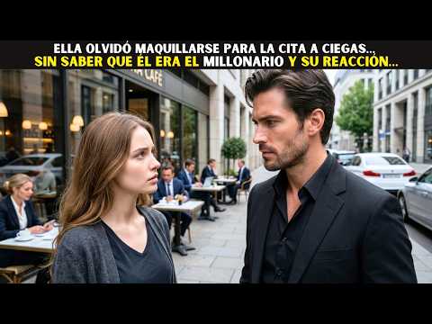 Ella olvidó maquillarse para la cita a ciegas… sin saber que él era el Millonario y su reacción…