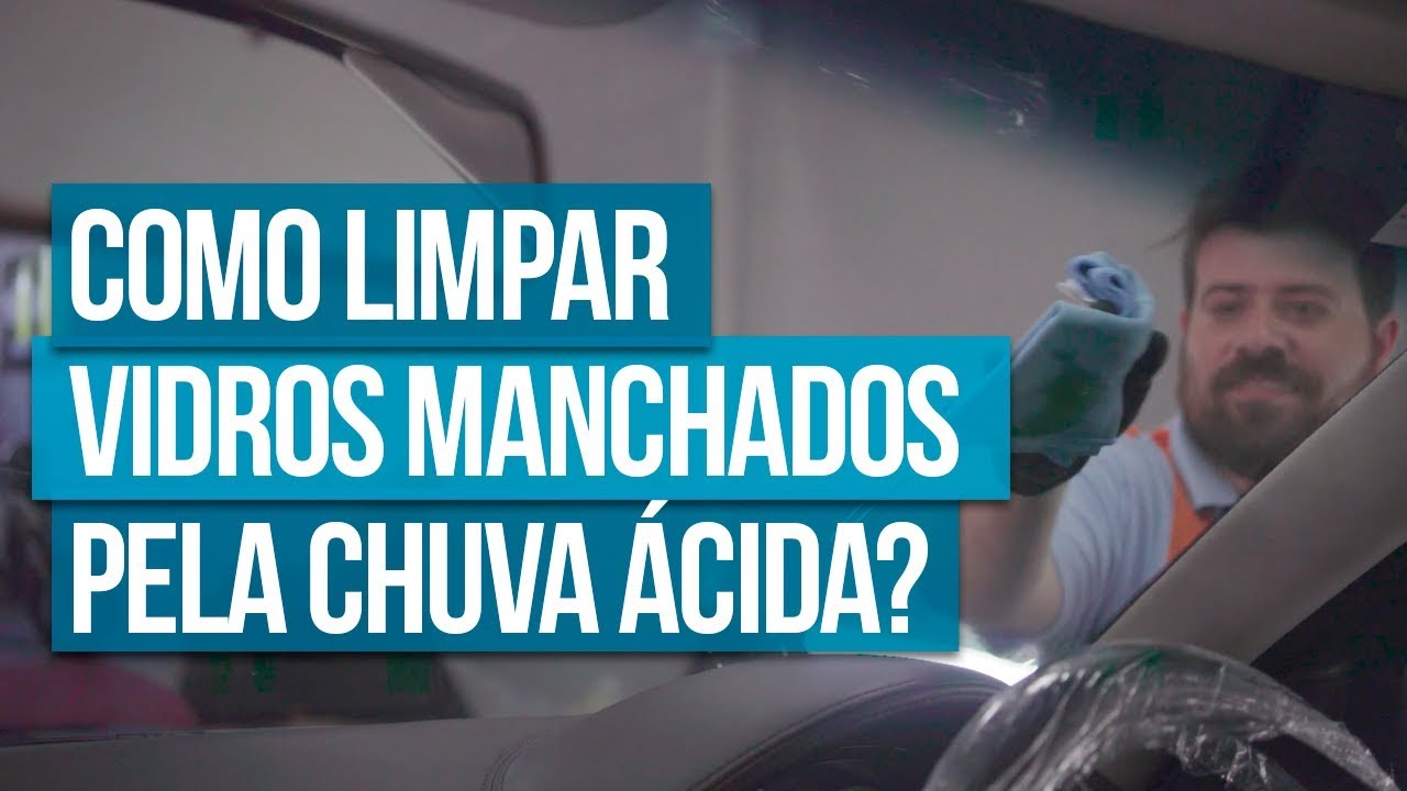 Como limpar vidros manchados pela chuva ácida