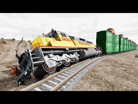 Realistic Train Crashes #58 - Beamng.Drive