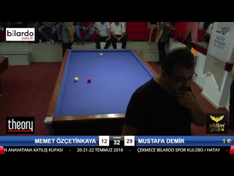 MEMET ÖZÇETİNKAYA & MUSTAFA DEMİR Bilardo Maçı - HATAYIN ANVATANA KATILIŞ KUPASI-1. Tur